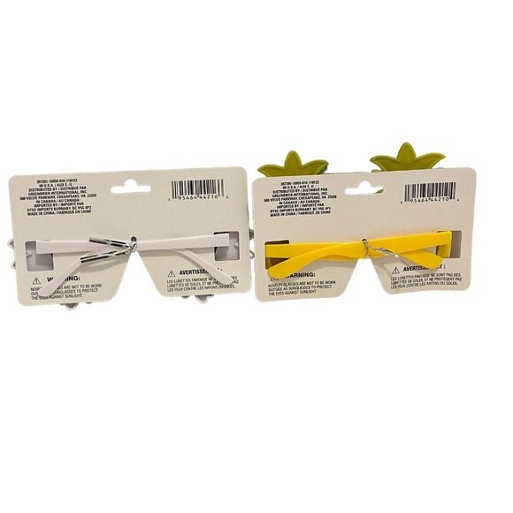 Novelty Pineapple Daisy Eyeglasses Funny Party Oversize Yellow White 2 Pair - Picture 6 of 8